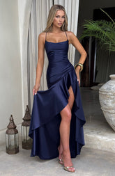 Samira Maxi Dress - Navy Dress Babyboo Fashion Premium Exclusive Design